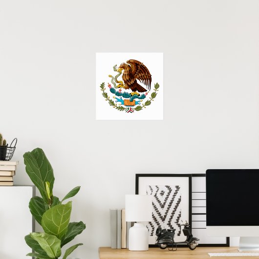 Poster Aigle et serpent Mexique Emblème pour les Mexicain (Bureau à domicile)