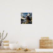 Poster Aigle Majestic Bald en pleine nature sauvage (Cuisine)