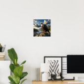 Poster Aigle Majestic Bald en pleine nature sauvage (Bureau à domicile)