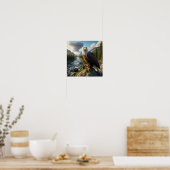 Poster Aigle Majestic Bald en pleine nature sauvage (Cuisine)