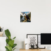 Poster Aigle Majestic Bald en pleine nature sauvage (Bureau à domicile)