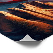 Poster Aigle Majestueux Fusionné Avec Drapeau Américain20 (Coin)