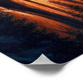 Poster Aigle Majestueux Fusionné Avec Drapeau Américain 2 (Coin)