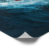 Poster Aigle majestueux grimpant sur un poisson scintilla (Coin)