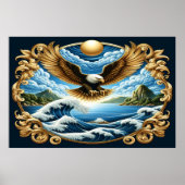 Poster Aigle Majestueux S'enfonçant gracieusement (Devant)