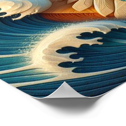 Poster Aigle majestueux serrant un poisson 20x16 (Coin)