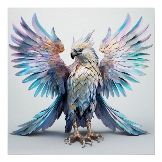 Poster Aigle métallique Iridescendant (Devant)