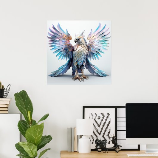 Poster Aigle métallique Iridescendant (Bureau à domicile)