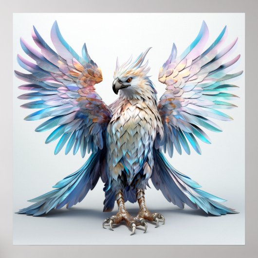 Poster Aigle métallique Iridescendant (Devant)