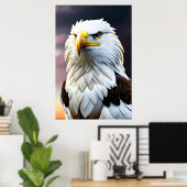 Poster Aigle mignon et adorable | Art AI (Bureau à domicile)