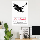 Poster Aigle Motivational Courage Pop Art Inspiration (Bureau à domicile)