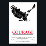 Poster Aigle Motivational Courage Pop Art Inspiration<br><div class="desc">Freedom & Courage Motivational Eagles Images - Fearsome Patriotic Eagle - Pop Art Syle American Eagle Landing Image - Sephia Brown Tones Watercolor Effet American Bald Eagle - Fearless American Bald Eagle : Flying American Eagle Pictures - L'aigle chauve est l'oiseau national et le symbole des États-Unis.</div>