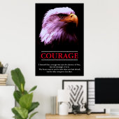 Poster Aigle Motivational Courage Pop Art Inspiration (Bureau à domicile)