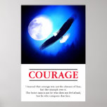 Poster Aigle Motivational Courage Pop Art Inspiration<br><div class="desc">Liberté et courage Motivational Eagles Images - Fearsome Patriotic Eagle - Pop Art Syle American Eagle Landing Image</div>