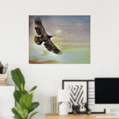 Poster Aigle motivationnel inspiré volant haut (Bureau à domicile)