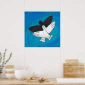 Poster Aigle Ombre Sur Bleu (Cuisine)
