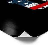 Poster Aigle Patriotique Drapeau USA (Coin)