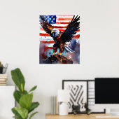 Poster Aigle patriotique | USA | (Bureau à domicile)