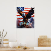 Poster Aigle patriotique | USA | (Cuisine)