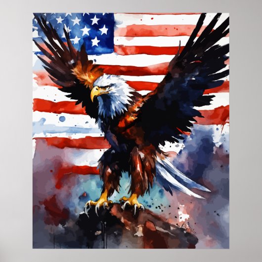 Poster Aigle patriotique | USA | (Devant)