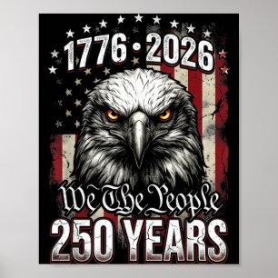 Poster Aigle patriotique vintage 250 ans 1776 2026