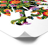 Poster Aigle polonais Pologne Emblème Wycinanki, Polonais (Coin)