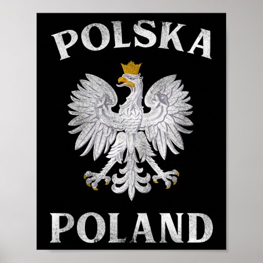 Poster Aigle Polonais T Pologne Armoiries Polska (Devant)