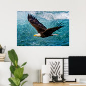 Poster Aigle qui s'envole au-dessus de la tempête (Bureau à domicile)
