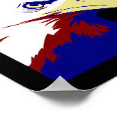 Poster Aigle rouge, blanc et bleu américain (Coin)