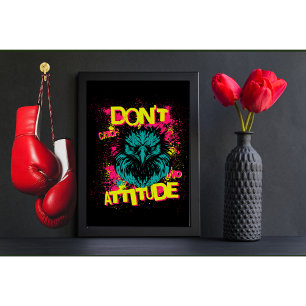 Poster Aigle sarcastique Ne prends pas d'attitude