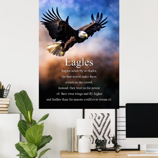 Poster Aigles motivationnels (Bureau à domicile)