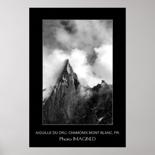 POSTER AIGUILLE DU DRU, VALEE DE CHAMONIX, FRANCE (Devant)