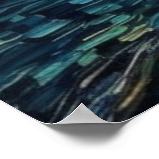 Poster Aiguille spatiale Seatle en style van Gogh (Coin)