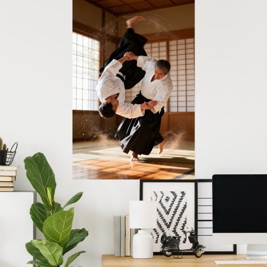 Poster Aikido japonais (Bureau à domicile)