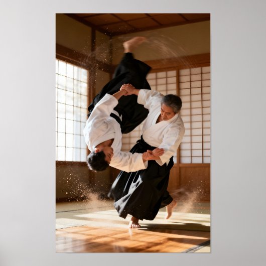 Poster Aikido japonais (Devant)