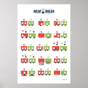 Poster Aikido - règles de Dojo