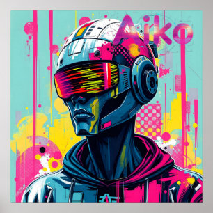 Poster AiKo Grunge Graphique #3