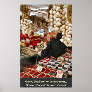 Poster Ail, mûres, fraises…