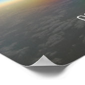 Poster Aile d'avion contre le coucher du soleil (Coin)