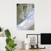 Poster Aile d'avion Un kilomètre de route vous emmènera u (Bureau à domicile)