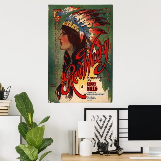 Poster aile rouge (Bureau à domicile)