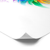 Poster Ailes arc-en-ciel douces (Coin)