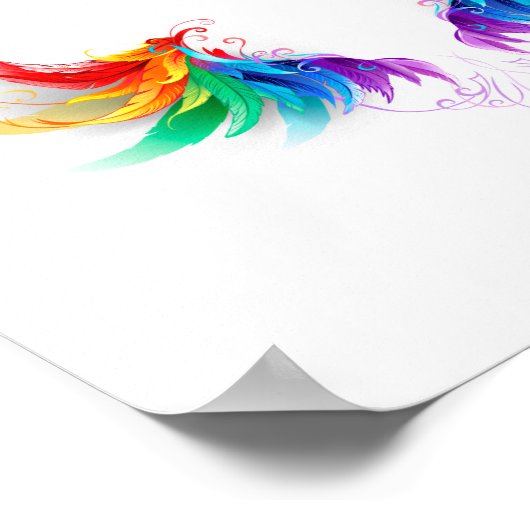 Poster Ailes arc-en-ciel moelleuses (Coin)