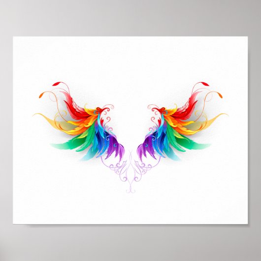 Poster Ailes arc-en-ciel moelleuses (Devant)