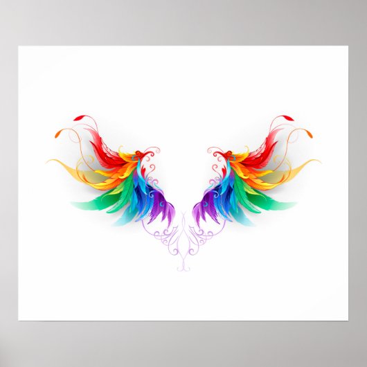 Poster Ailes arc-en-ciel moelleuses (Devant)