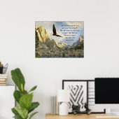 Poster Ailes Comme Aigles Ésaïe 40:31 (Bureau à domicile)