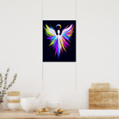 Poster Ailes d'ange d'art abstrait avec halo (Cuisine)