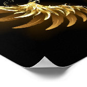 Poster Ailes d'Ange d'or sur arrière - plan noir (Coin)