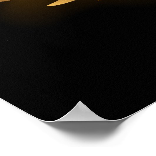 Poster Ailes d'Ange d'or sur arrière - plan noir (Coin)