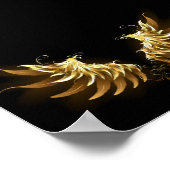 Poster Ailes d'Ange d'or sur arrière - plan noir (Coin)